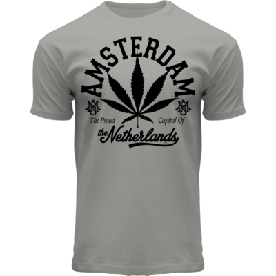 Holland fashion T-Shirt - Amsterdam Niederlande - Hanfblatt