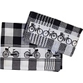 Typisch Hollands Kitchen textile package Black and White Bicycles