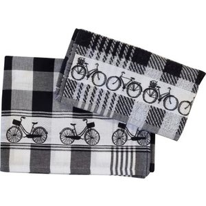 TTD Gifts Küchentextilpaket Schwarz-Weiß-Fahrräder
