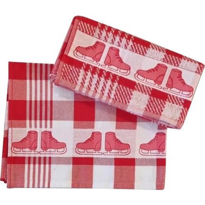 TTD Gifts Kitchen textile package Red-White Skating