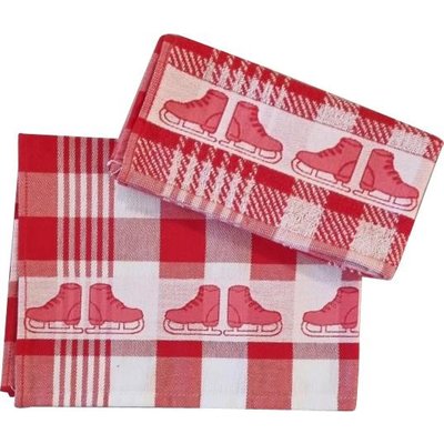 Typisch Hollands Kitchen textile package Red-White Skating