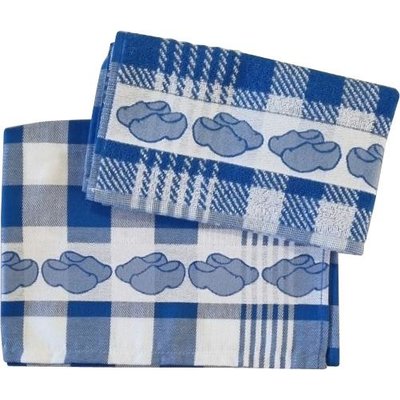 Typisch Hollands Keukentextiel-pakket Blauw -Wit Klompen