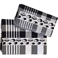Typisch Hollands Kitchen textile package Black and White Drop