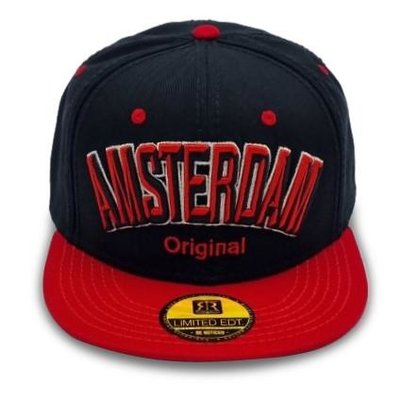 Robin Ruth Fashion Cap - Amsterdam- Zwart- Rood