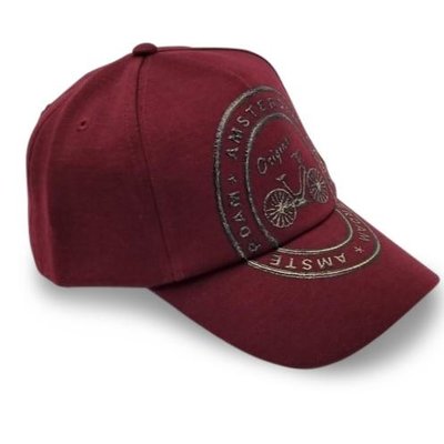 Robin Ruth Fashion Trendy Cap - Amsterdam (Fahrrad) bordeauxrot