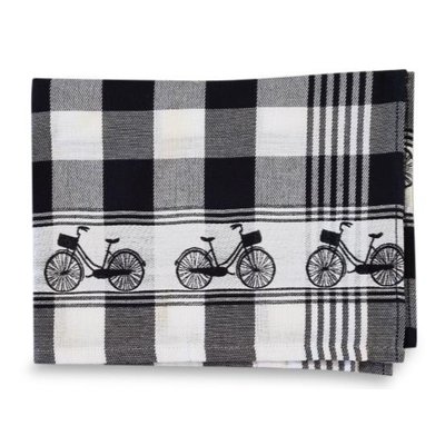 TTD Gifts Tea towel - Bicycle - Black and White