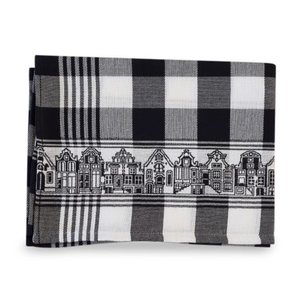 Typisch Hollands Tea towel - Facade houses - Black and White