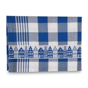 Typisch Hollands Tea towel - Canal houses - Blue