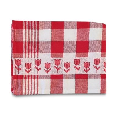 TTD Gifts Theedoek - Tulpen - Rood