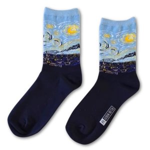 Typisch Hollands Women's socks Vincent van Gogh starry sky - (soft -cotton)