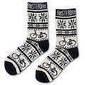 Typisch Hollands Damessokken - Fietsen - (beige-zwart) maat 36-42