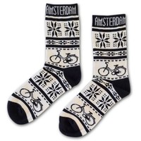 Typisch Hollands Women's socks - Cycling - (beige-black)