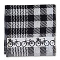 Typisch Hollands Kitchen Towel Cycling - Black & White
