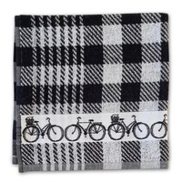 TTD Gifts Küchentuch Fahrräder - Schwarz und Weiß