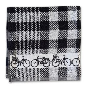 Typisch Hollands Kitchen Towel Cycling - Black & White