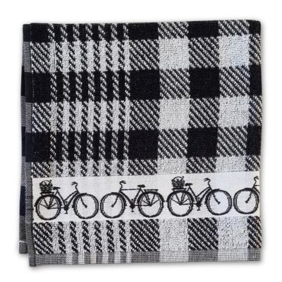 Typisch Hollands Kitchen towel Bicycles - Black and White