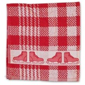 TTD Gifts Kitchen Towel Skating - Red-White