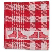 Typisch Hollands Kitchen Towel Skating - Red-White