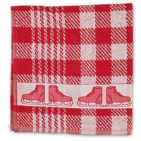 TTD Gifts Kitchen Towel Skating - Red-White