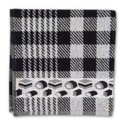 TTD Gifts Kitchen Towel Drop - Black - White