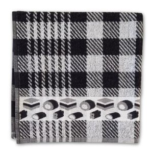 Typisch Hollands Keukenhanddoek Drop - Zwart - Wit