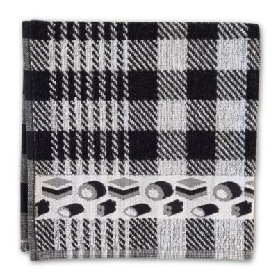 TTD Gifts Keukenhanddoek Drop - Zwart - Wit