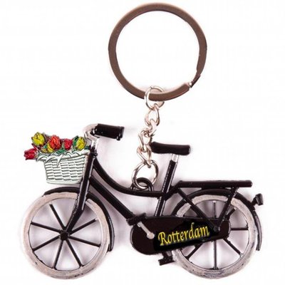 Typisch Hollands Keychain Bicycle - Rotterdam - Black