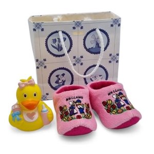 typisch-hollands-geschenkpakket Baby-Geschenkpaket (0-6 Monate) - Holland - Mädchen