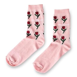 Typisch Hollands Holland Sokken - Tulpjes - (Roze) Rode Tulpen