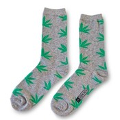 Holland sokken Herensokken - Cannabis - Grijs-  Groen maat 41-45