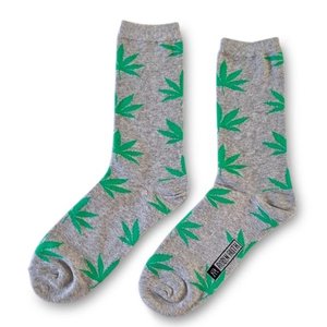 Holland sokken Herensokken - Cannabis - Grijs- Groen maat 41-45