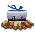 Typisch Hollands Chocolate tulips in Holland gift box - Blue