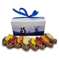 Typisch Hollands Schokoladentulpen in Holland-Geschenkbox – Blau