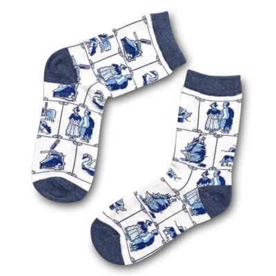 Holland sokken Socken Delfter Blau - Windmühlen - Trachtenmode - Holland