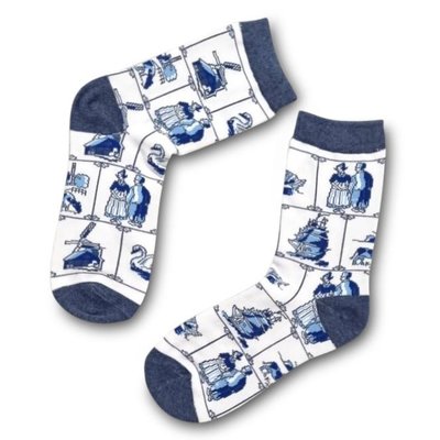 Holland sokken Socks Delft Blue - Windmills - Traditional Costume - Holland