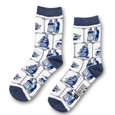 Holland sokken Delft Blue Socks - old Dutch icons