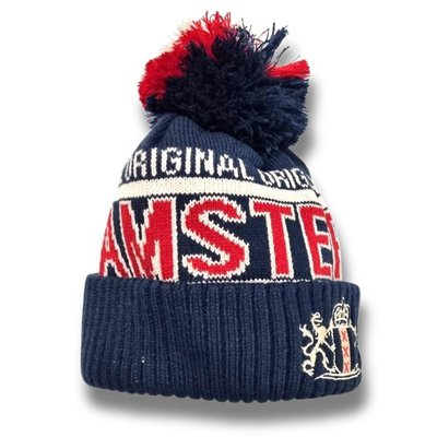 Robin Ruth Fashion Short Hat Amsterdam with Ball - Blue (White and Red)