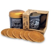 Typisch Hollands Cadeauset Mok en Blik Stroopwafels