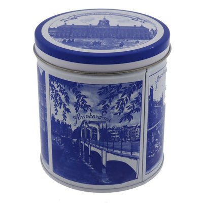 Typisch Hollands Stroopwafels in Delft blue tin - Amsterdam sights