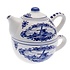 Heinen Delftware Delfter blauer Tea for One - Mühlenlandschaft