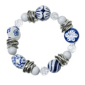 Heinen Delftware Armband - Delfts blauw