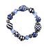 Heinen Delfts blauw Crystal glass and Delft blue bracelet