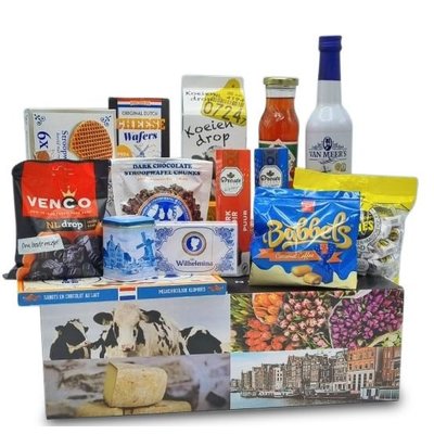 www.typisch-hollands-geschenkpakket.nl Holland cadeau-pakket ( Doos Holland glorie) lekkernijendoos