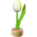 Typisch Hollands Kleine tulp op voet - 8cm - Wit