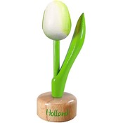 Typisch Hollands Kleine tulp op voet - 8cm - Wit