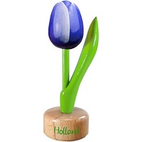 Typisch Hollands Kleine tulp op voet - 8cm - Blauw