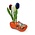 Typisch Hollands Souvenir clog with 3 tulips - Orange 12 cm