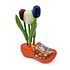 Nijhuis  Souvenir clog with 3 tulips - Orange 12 cm