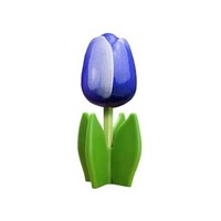 Nijhuis  Holztulpe auf Sockel, 14 cm – blau