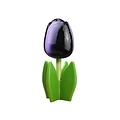 Typisch Hollands Houten tulp op voet 14 cm - aubergine